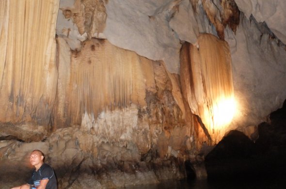 Puerto-Princesa-Subterranean-River-Nationalpark, Sabang Untergrundfluss, 7 km lang. Philippinen. Platz 7 der Weltwunder der Natur Puerto-Princesa-Subterranean-River-Nationalpark, Sabang Untergrundfluss, 7 km lang. Philippinen. Platz 7 der Weltwunder der Natur