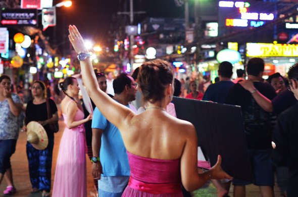 Lightfleck Selling drinks, sex and rock'n'roll In the Thanon Bangla street at Patong Beach, Thailand Lightfleck Selling drinks, sex and rock'n'roll In the Thanon Bangla street at Patong Beach, Thailand