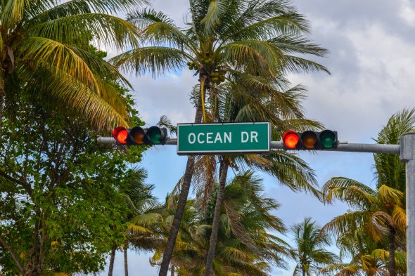 Ocean Drive in Miami, Florida Ocean Drive in Miami, Florida