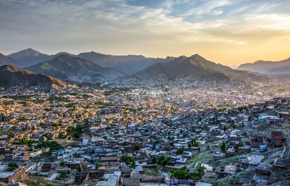 Sunset over the Mingora City, Swat Valley, Pakistan Sunset over the Mingora City, Swat Valley, Pakistan