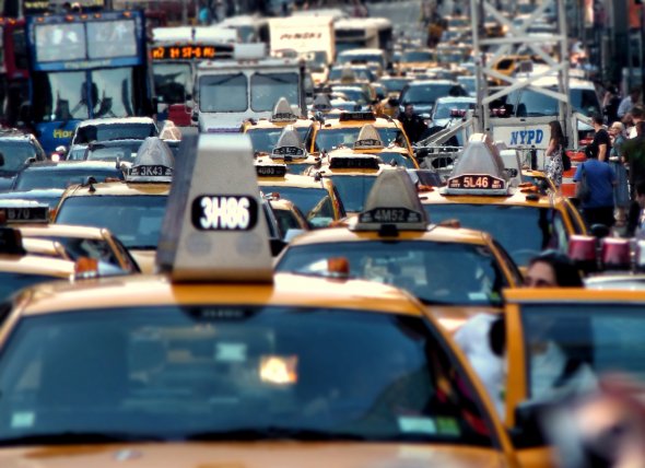 Typisches Verkehrchaos in New York Typisches Verkehrchaos in New York