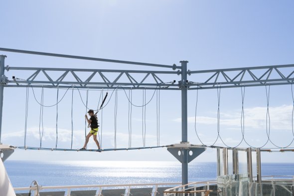 Hochseilgarten auf der MSC Meraviglia Hochseilgarten auf der MSC Meraviglia