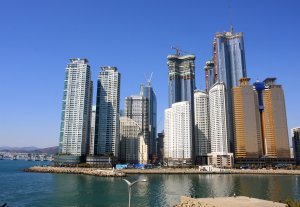 Haeundae-Hochhäuser - Busan, Südkorea Haeundae-Hochhäuser - Busan, Südkorea
