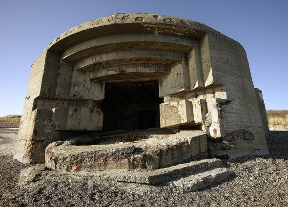 Beach Bunker German WW2 Bunker, Denmark, part of the 'North Atlantic Wall. Beach Bunker German WW2 Bunker, Denmark, part of the 'North Atlantic Wall'.