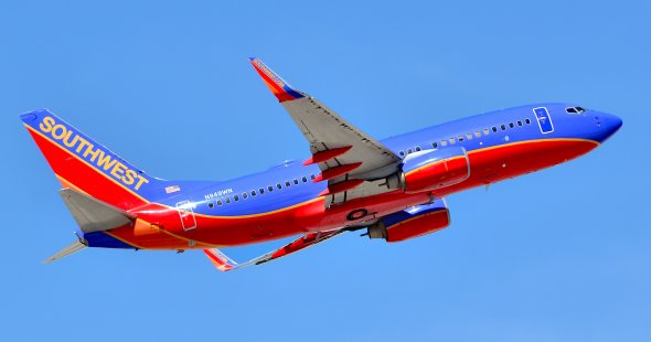 Eine Boeing 737-700 der us-amerikanischen Billigairline Southwest Eine Boeing 737-700 der us-amerikanischen Billigairline Southwest
