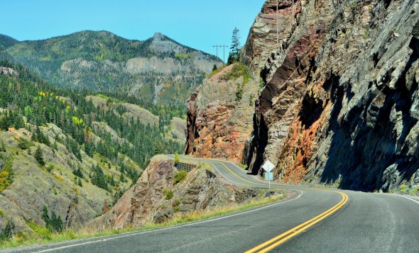 Der kurvenreiche Highway 550 in Colorado (USA) Der kurvenreiche Highway 550 in Colorado (USA)