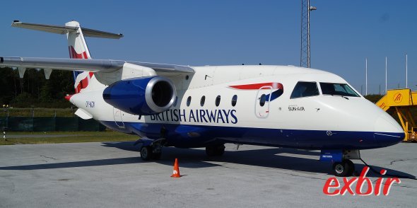 Ein Dornier 328 Jet von Sun Air of Scandinavia. Foto: Christian Maskos Ein Dornier 328 Jet von Sun Air of Scandinavia. Foto: Christian Maskos