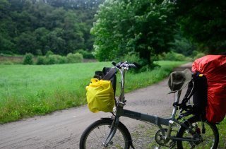 sun after rain  cycling along the lahn bike route, hessen, germany