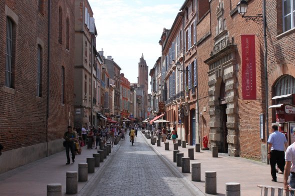 Die berühmte Le rue du Taur in Toulouse