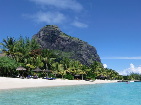 Der Le Morne Brabant auf Mauritius.