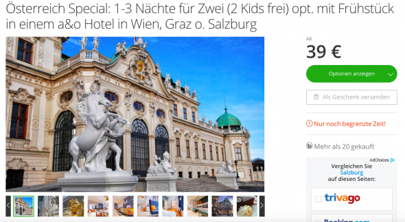 Screenshot von groupon.de Screenshot von groupon.de