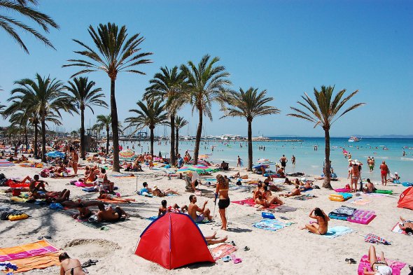 Strandleben auf Mallorca.