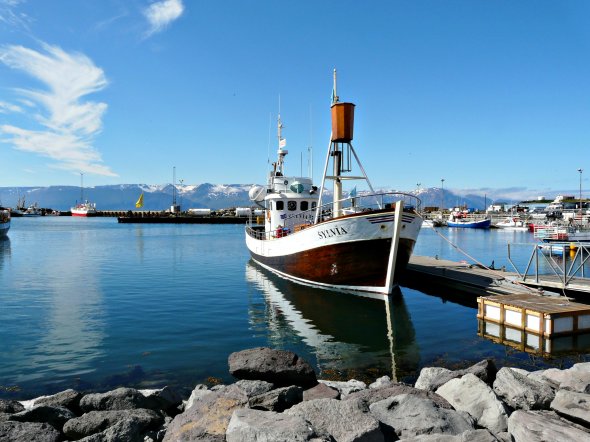 Husavik, einer Hafenstadt im Norden von Island