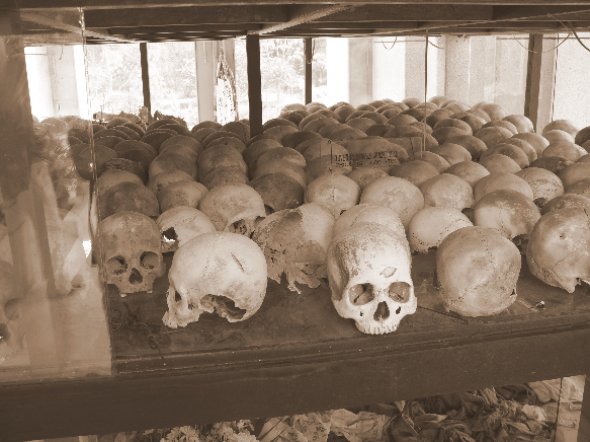 Killing Field, Kambodscha. Foto aus einer der vielen Gedenkstätten