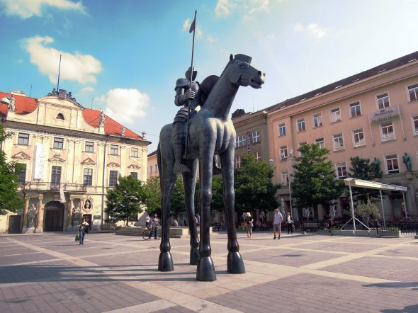 Reiterstatue im tschechischen Brünn