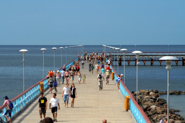 Unterwegs im Strandbad Palanga in Litauen - ein Tipp für Schnäppchenjäger, da auch Hotels hier noch vergleichsweise billig sind.