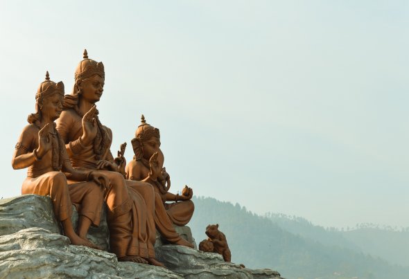 Shiva's family blessing the Kathmandu valley,  Indien