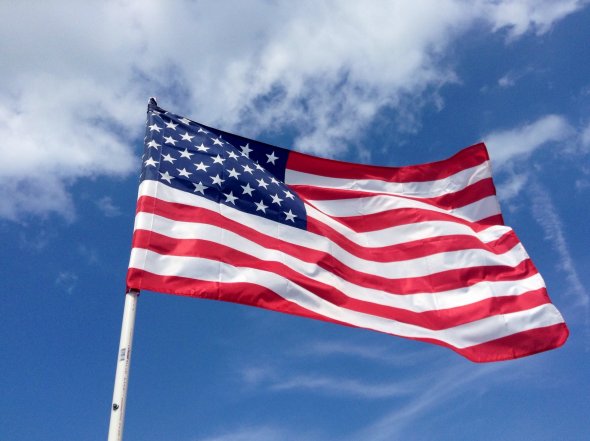 Die Flagge der Vereinigten Staaten von Amerika.