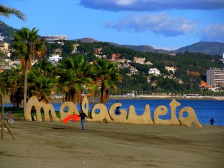 Malagueta Beach, Costa del Sol, Spanien