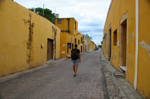 Straße in Izamal, Mexiko