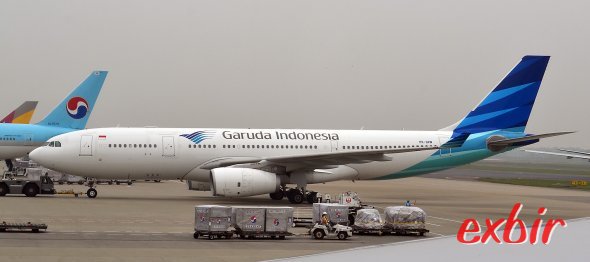 Ein Airbus A 330 von Garuda Indonesia am Flughafen Narita. Foto: Christian Maskos Ein Airbus A 330 von Garuda Indonesia am Flughafen Narita. Foto: Christian Maskos
