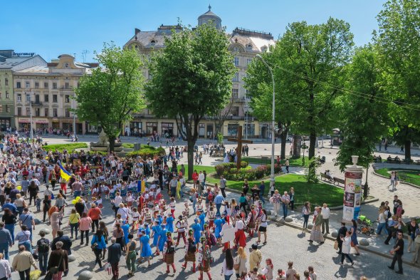 Unterwegs auf dem alljährlichen Lviv City Day in der Ukraine